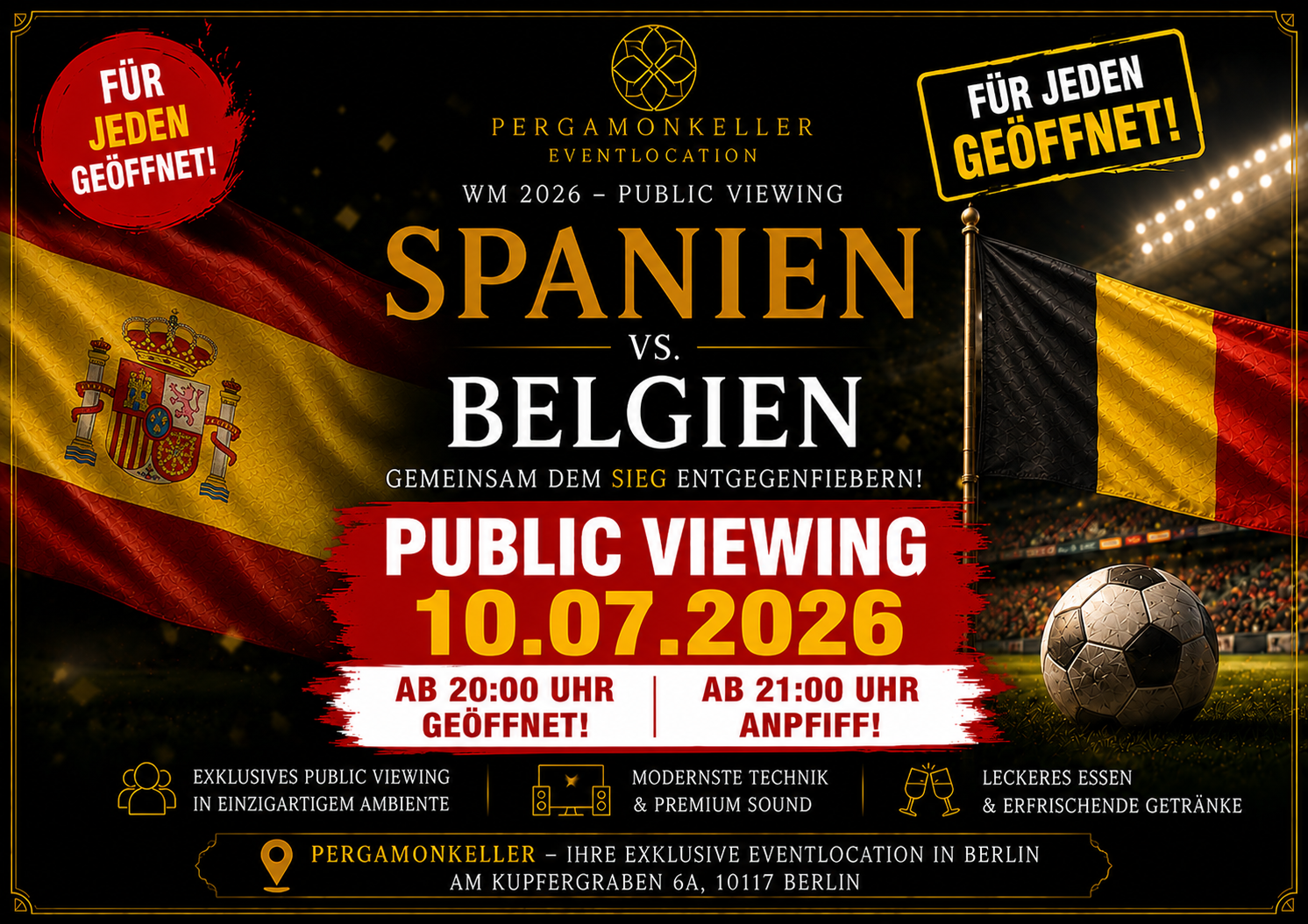 WM-Lounge 2026  Exklusives Public Viewing im PERGAMONKELLER '4-Finale